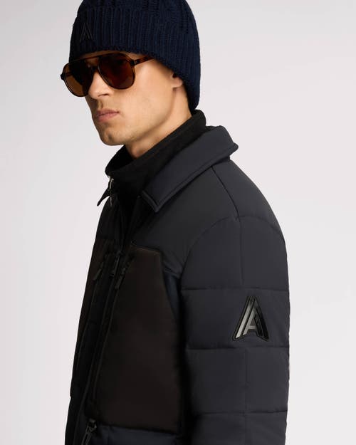 Alpenhaus Berdiac Lightweight Transitional Mixed Media Quilted Jacket In Indigo