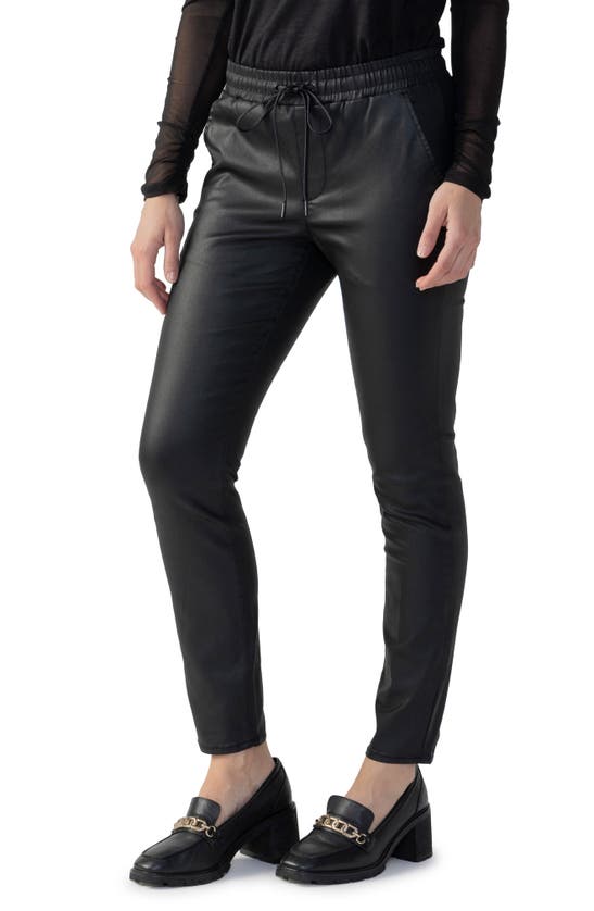 Sanctuary Hayden Tie Waist Faux Leather Pants In Blck | ModeSens