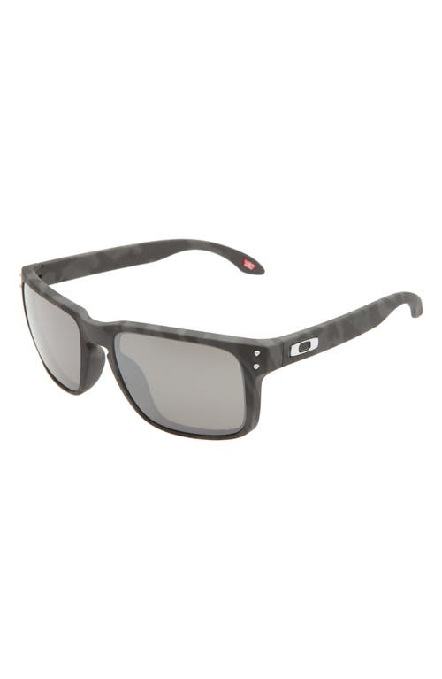 Shop Oakley Holbrook 55mm Square Sunglasses In Matte Black/prizm Black