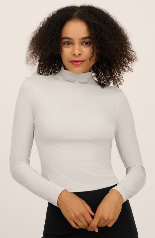 Shop Yogalicious Zenly Evelyn Set Of 2 Funnel Neck Long Sleeve Crop Tops In Micro Chip/black