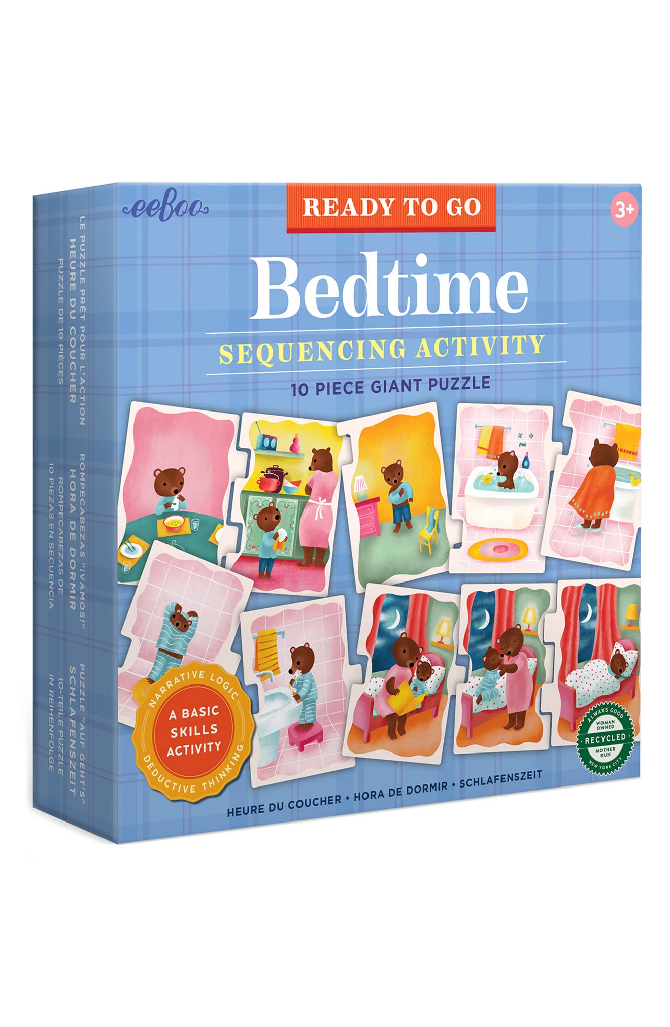 Eeboo Ready To Go Bedtime Giant 10 Piece Puzzle Nordstrom