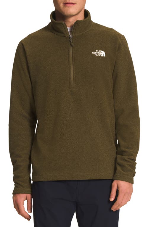 The North Face Cap Rock Quarter-Zip Pullover in Military Olive