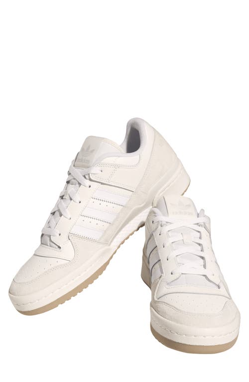 adidas Forum Low Basketball Sneaker in Chalk White/Crystal White 