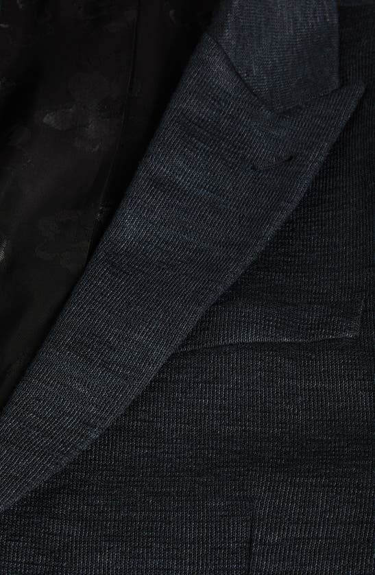 Shop Ted Baker London Keanuj Slim Fit Stretch Linen & Cotton Jersey Blazer In Black