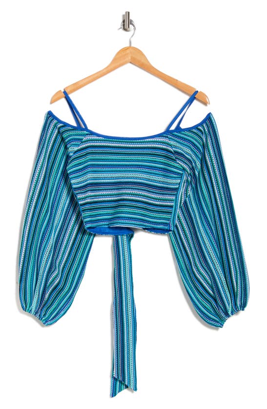 RAMY BROOK RAMY BROOK ZIVA COLD SHOULDER LONG SLEEVE CROP TOP