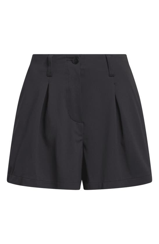 Shop Adidas Golf Go-to Pleated Golf Shorts In Black