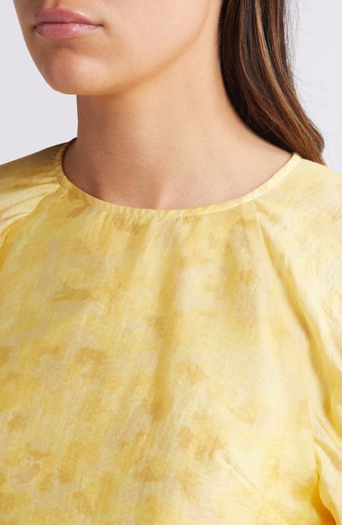 Shop & Other Stories Balloon Sleeve Top In Yellow Dusty Light