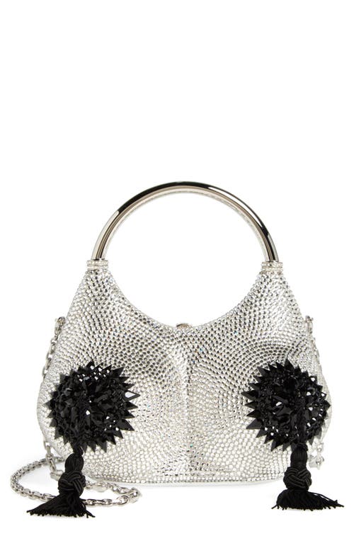 Bust Pasties Crystal Embellished Top Handle Bag in Silver Rhine Multi