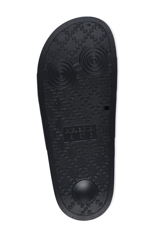 Gaahuu Perforated Slide Sandal In Black