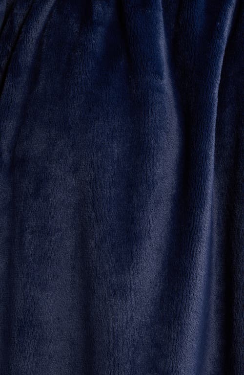 Nordstrom Fleece Hooded Robe In Navy Peacoat