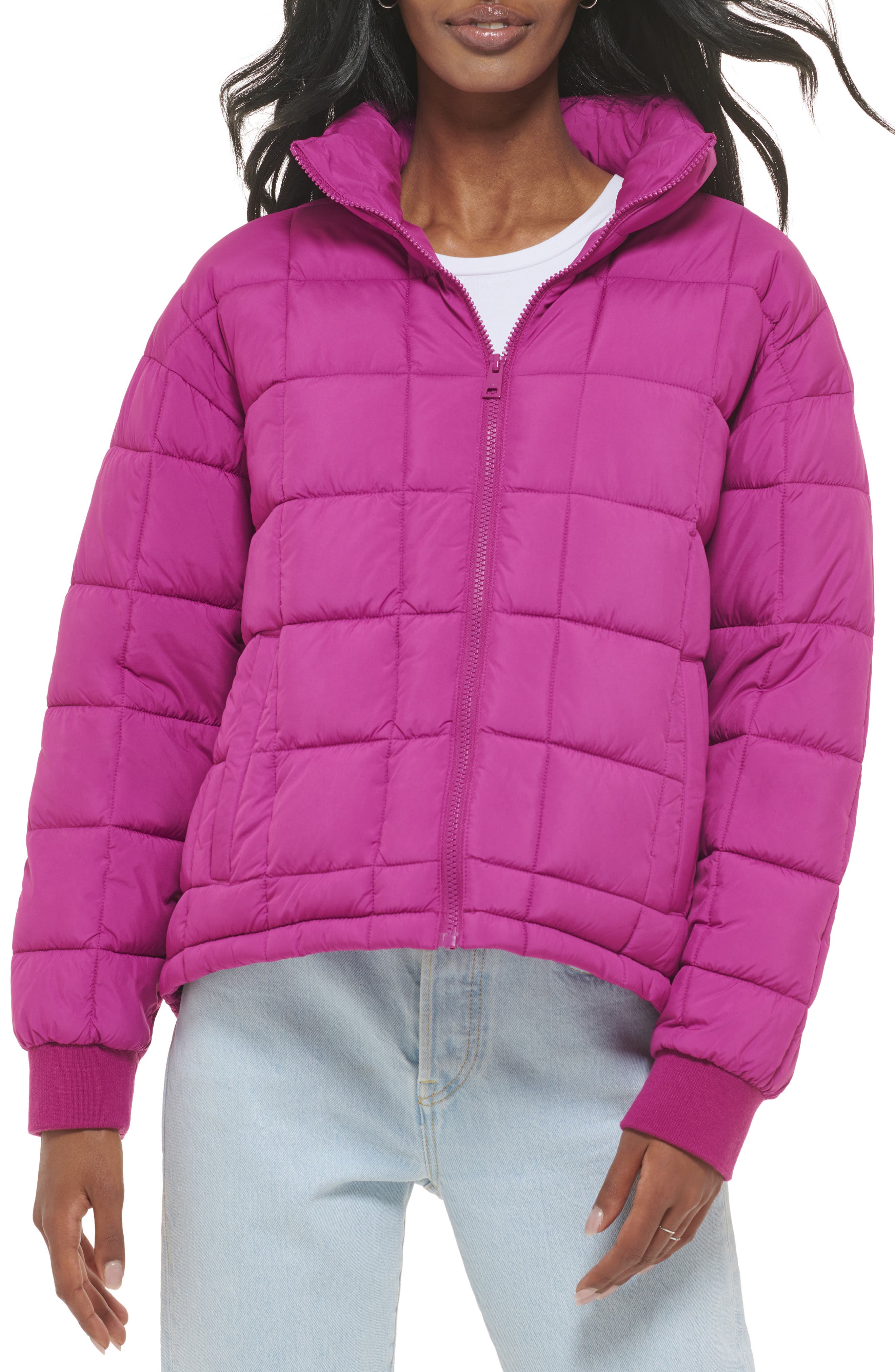 Levi's 733 Box Quilted Puffer Jacket in Clover Purple at Nordstrom, Size X-Large