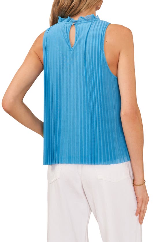Shop Vince Camuto Pleated Sleeveless Top In Ibiza Blue