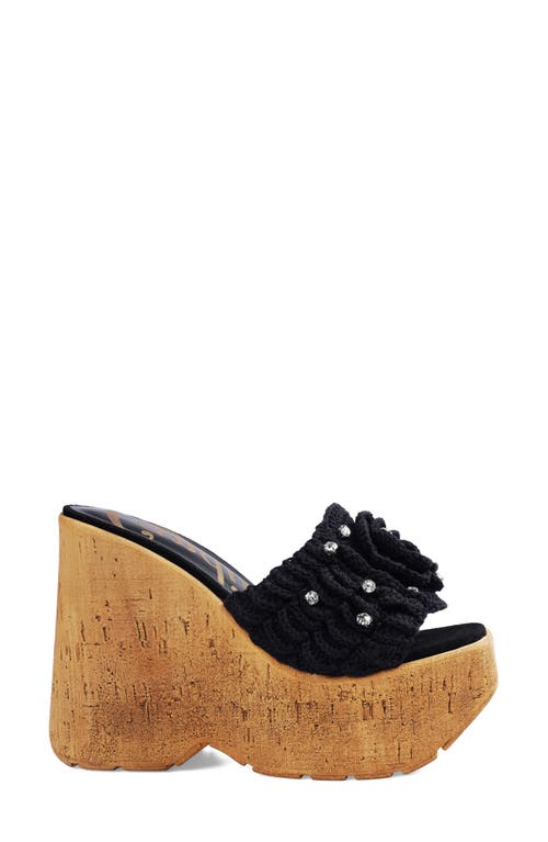 Shop Candies Candie's Mulani Platform Wedge Sandal In Black