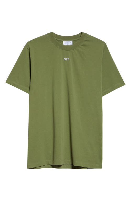 Shop Off-white Stitch Arr Slim Embroidered T-shirt In Four Leaf Clover