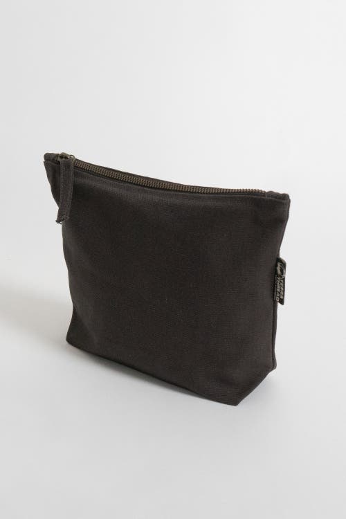 Terra Thread Organic Cotton Makeup Bag In Charcoal Grey