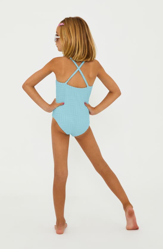 Shop Beach Riot Kids' Little Julia One-piece Swimsuit In Blueberry Ice