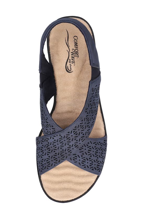Shop Easy Street Claudia Slingback Sandal In Navy