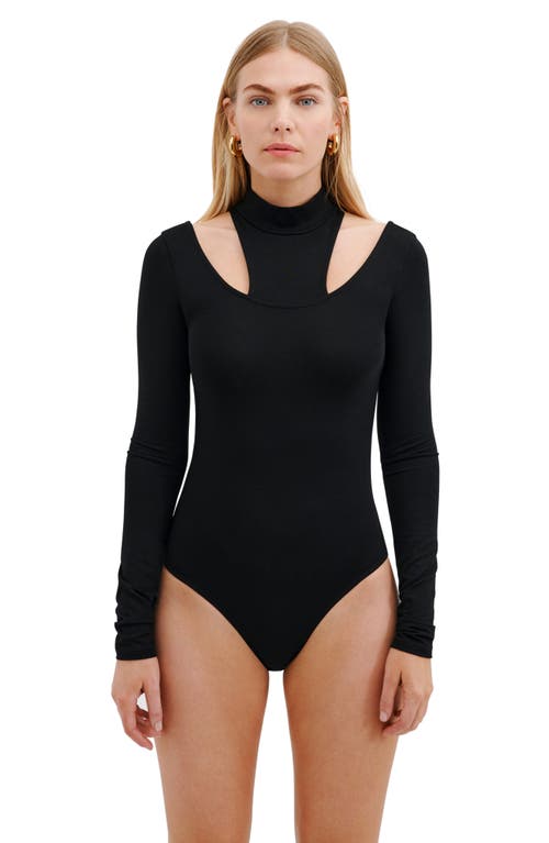 Shop Marcella Arima Long Sleeve Bodysuit In Black