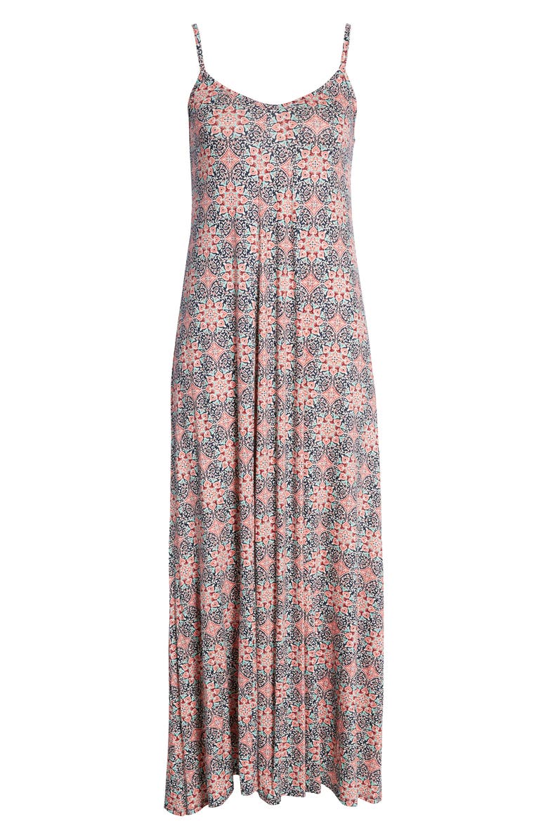 Loveappella Paisley Knit Maxi Dress, Alternate, color, Navy Coral