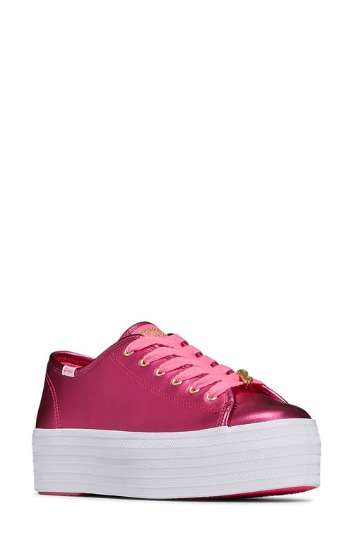 Shop Keds ® X Barbie™ Platform Sneaker In Pink Leathe