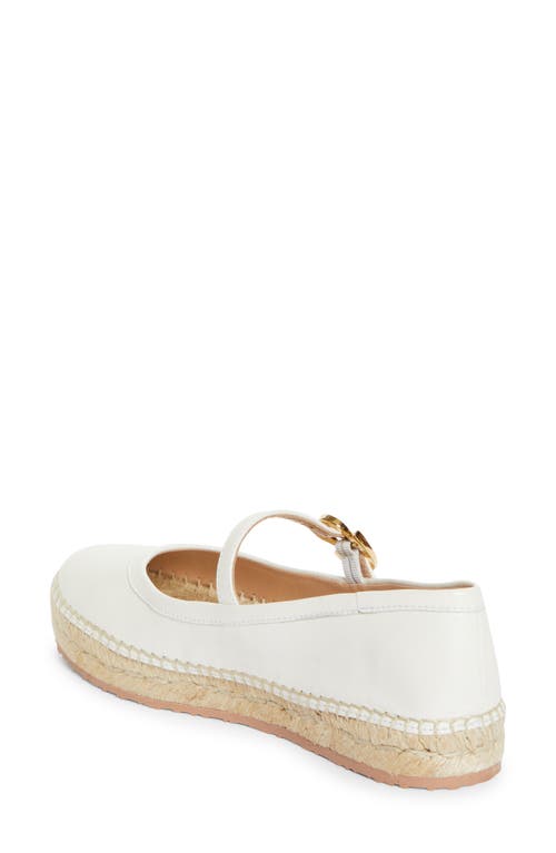 Shop Gianvito Rossi Espadrille Mary Jane Ballet Flat In Blanco