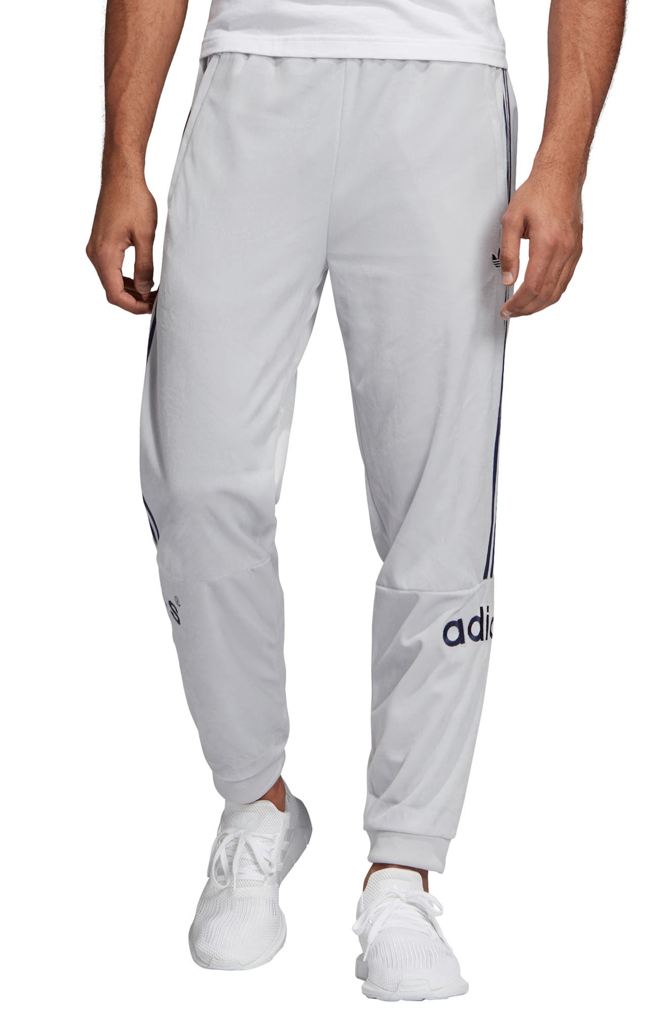 velour track pants adidas