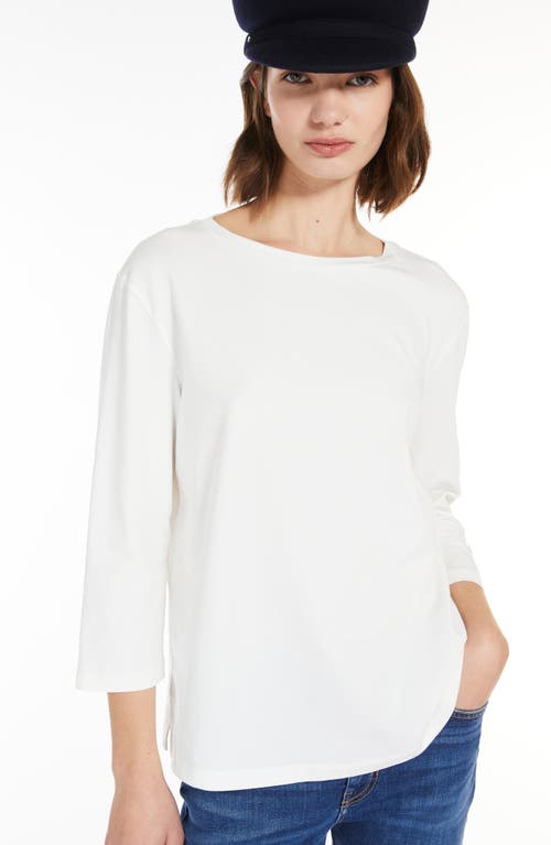 Shop Weekend Max Mara Multia Stretch Cotton Top In White