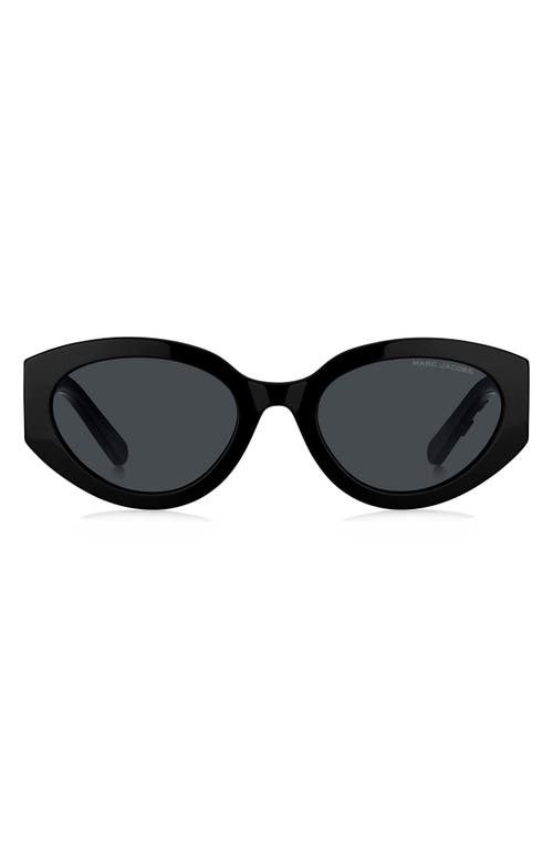 Marc Jacobs 54mm Round Sunglasses In Black White/gray
