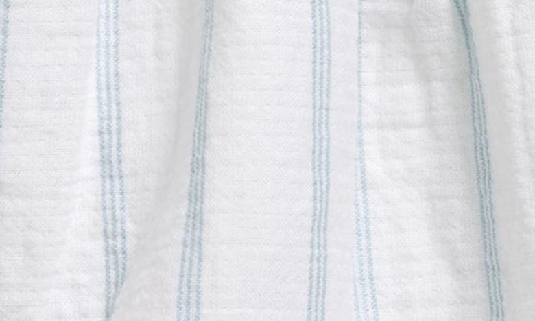 Shop Nordstrom Breezy Top & Bloomers Set In White- Blue Spaced Stripe