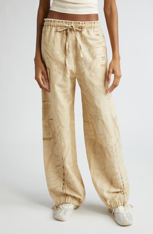 Acne Studios Paginol Trompe l'Oeil Drawstring Waist Linen & Cotton Pants Oat Beige at Nordstrom, Us