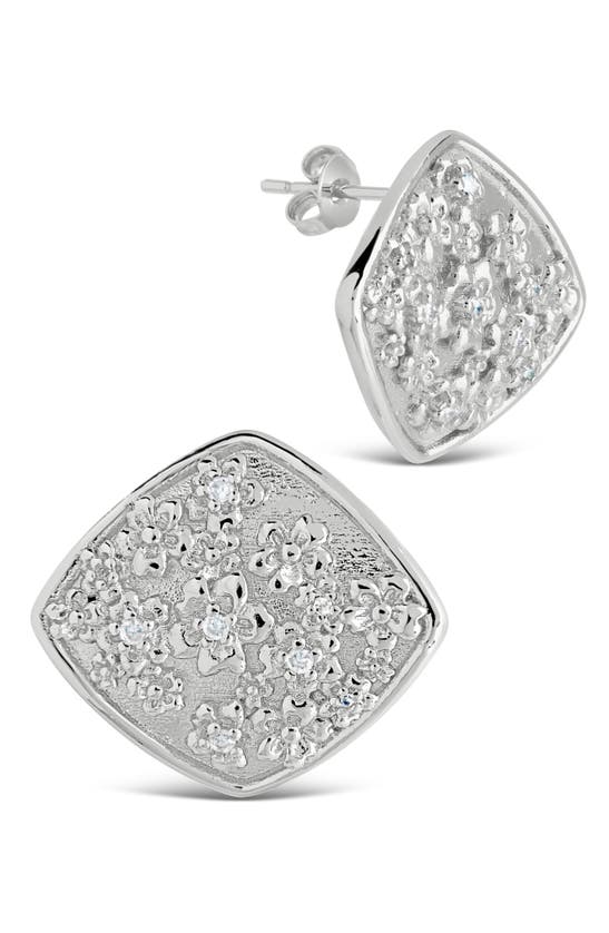 Shop Sterling Forever Ophelia Stud Earrings In Silver