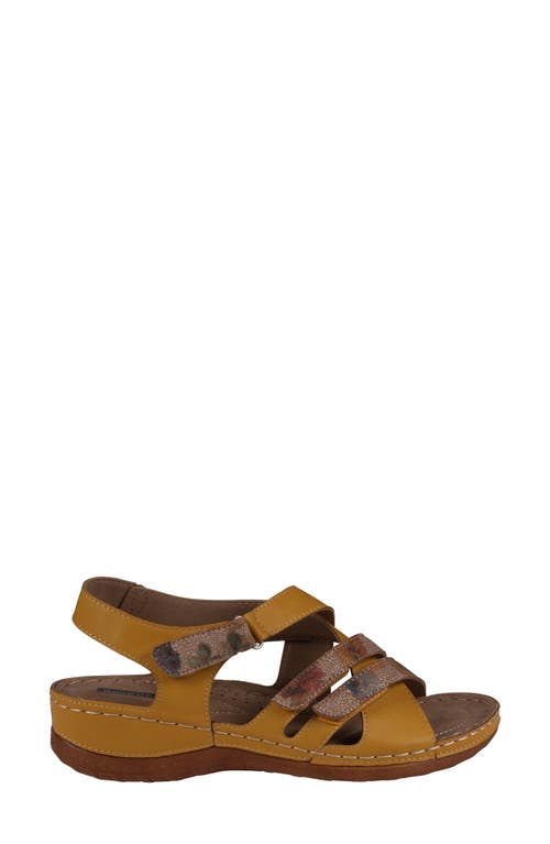 Good Choice New York Dalary Ankle Strap Sandal In Yellow