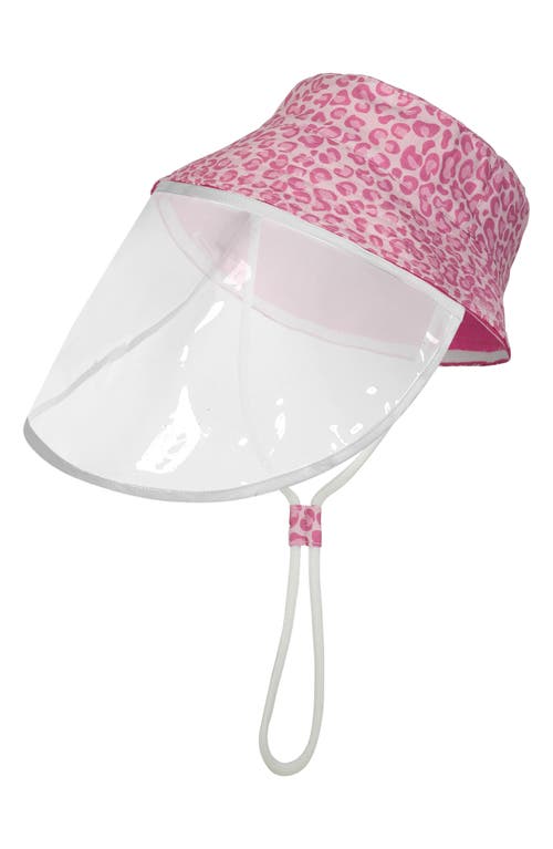 Andy & Evan Reversible Print Bucket Hat with Removable Shield in Prr-Pink Cheetah