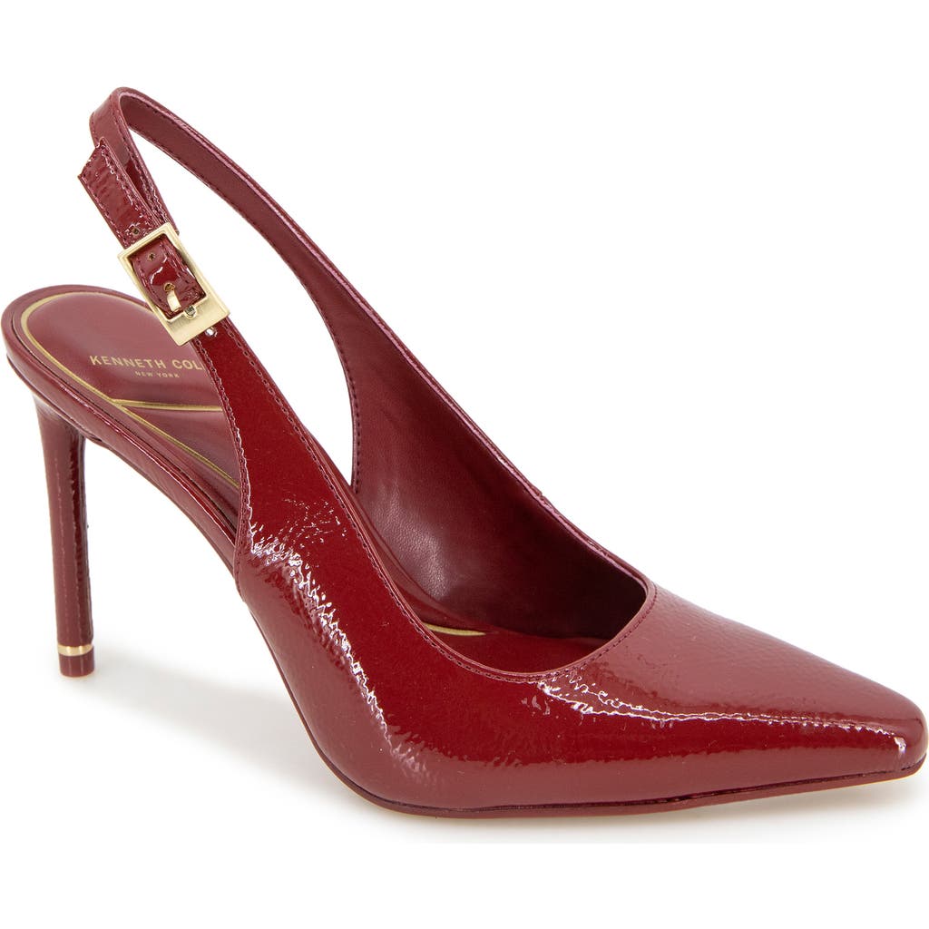 Kenneth Cole Quinnly Slingback Pump In Rio Red Patent