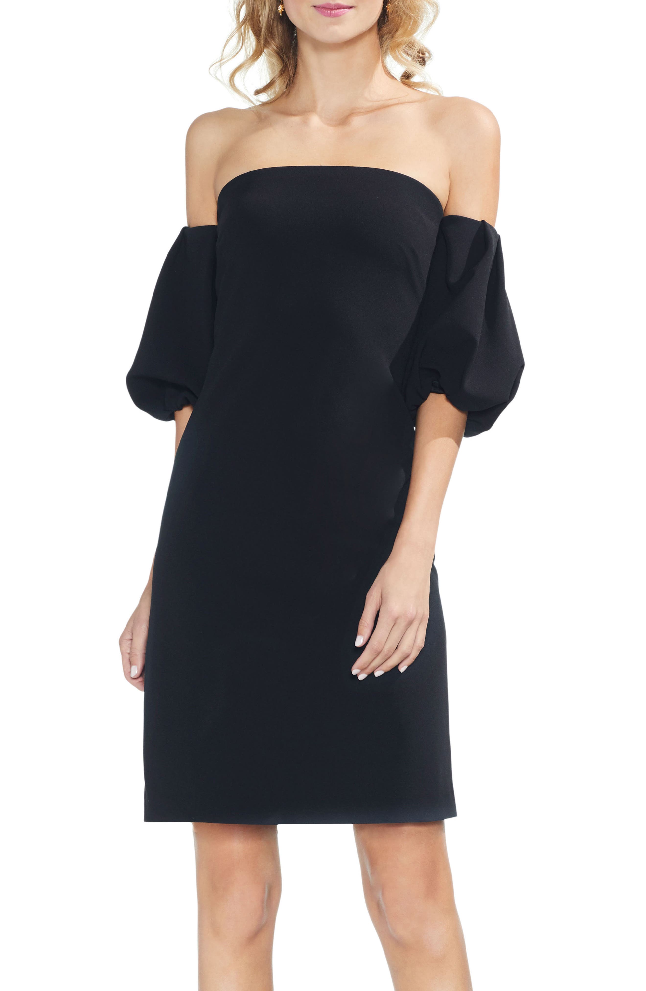 vince camuto off the shoulder sheath dress