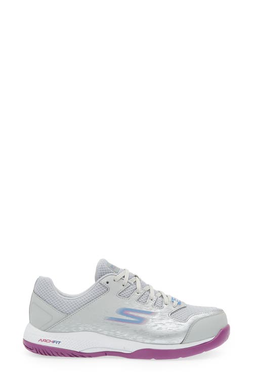 Shop Skechers Viper Court Pickleball Sneaker In Gray/purple