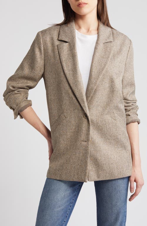 Shop Treasure & Bond Herringbone Oversize Blazer In Tan Timber Heather