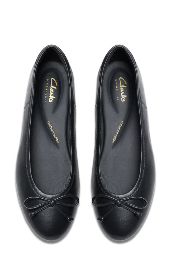 Shop Clarks Fawna Lily Ballet Flat In Black Leather