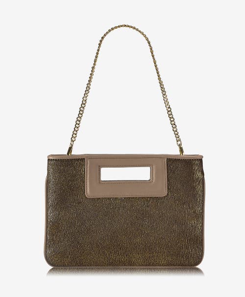 Gigi New York Willa Clutch In Gold Haircalf