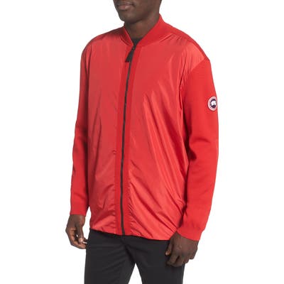 Canada Goose Windbridge Regular Fit Sweater Jacket, Red