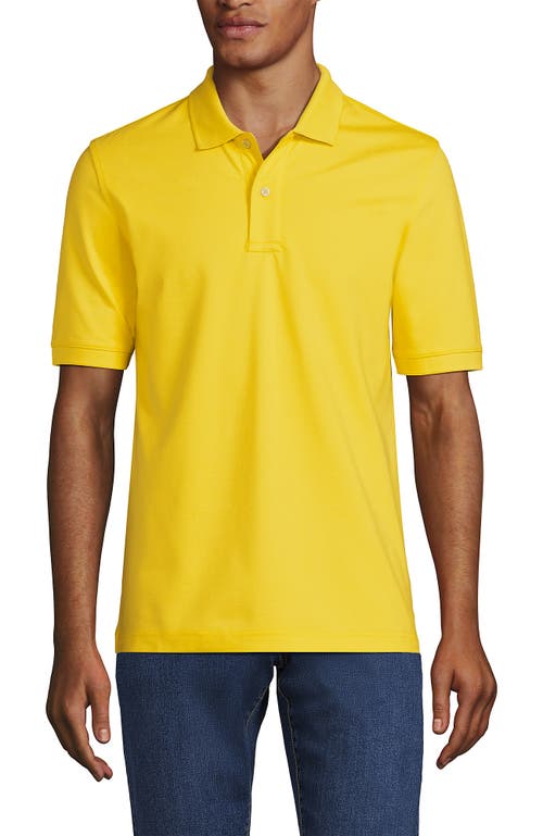 Shop Lands' End Short Sleeve Comfort-first Mesh Polo Shirt In Primrose Yellow