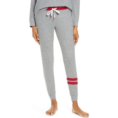 Pj Salvage Stripe Jogger Pajama Pants, Grey