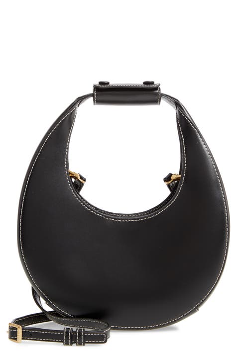 STAUD Brown Leather Mini Crescent Crossbody Bag STAUD Women's Mini