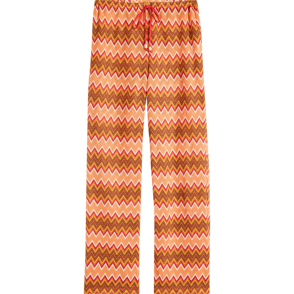 MISTRESS ROCKS MISTRESS ROCKS CHEVRON KNIT DRAWSTRING PANTS