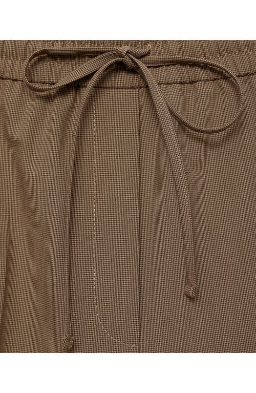Mango Elasticized Tie Waist Relaxed Pants In Brown In Brown