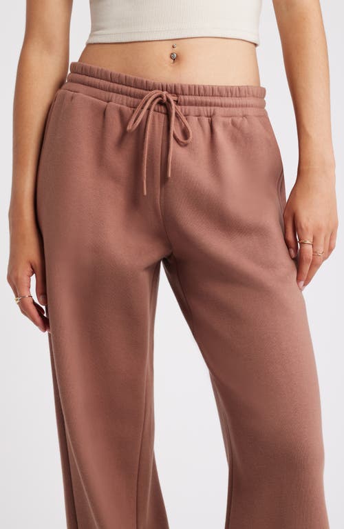 Shop Bp. Wide Leg Fleece Pants In Brown Topaz