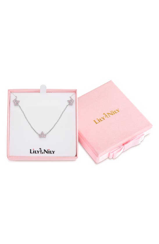 Lily Nily Tiara Frontal Necklace In Silver