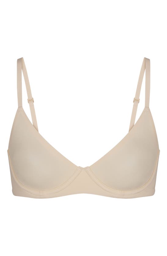 Shop Skims Fits Everybody Unlined Underwire Demi Bra In Sand