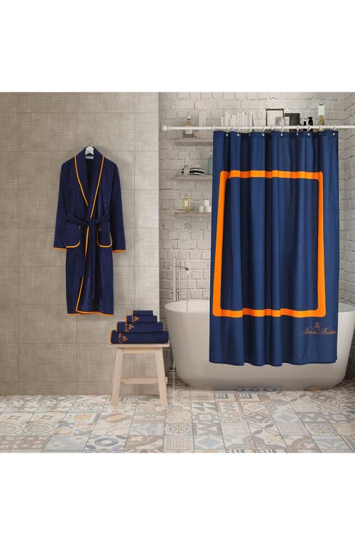 Shop Brooks Brothers Contrast Frame Shower Curtain In Navy