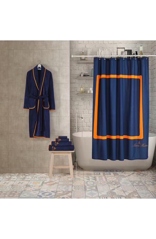 Brooks Brothers Contrast Frame Shower Curtain In Navy